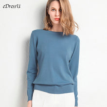 Load image into Gallery viewer, 13 Colors Sweater Women Pullover O Neck Simple Autumn Winter Knitwear Yellow Camel Sweaters Korean Casual Office Jumper CR-JM001