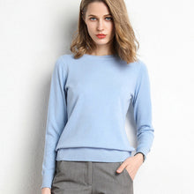 Load image into Gallery viewer, 13 Colors Sweater Women Pullover O Neck Simple Autumn Winter Knitwear Yellow Camel Sweaters Korean Casual Office Jumper CR-JM001