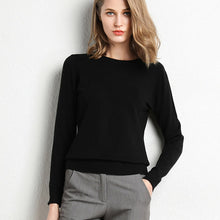 Load image into Gallery viewer, 13 Colors Sweater Women Pullover O Neck Simple Autumn Winter Knitwear Yellow Camel Sweaters Korean Casual Office Jumper CR-JM001