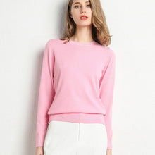 Load image into Gallery viewer, 13 Colors Sweater Women Pullover O Neck Simple Autumn Winter Knitwear Yellow Camel Sweaters Korean Casual Office Jumper CR-JM001