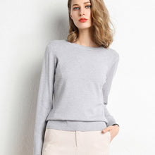 Load image into Gallery viewer, 13 Colors Sweater Women Pullover O Neck Simple Autumn Winter Knitwear Yellow Camel Sweaters Korean Casual Office Jumper CR-JM001