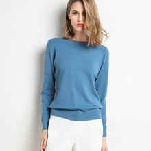 Load image into Gallery viewer, 13 Colors Sweater Women Pullover O Neck Simple Autumn Winter Knitwear Yellow Camel Sweaters Korean Casual Office Jumper CR-JM001