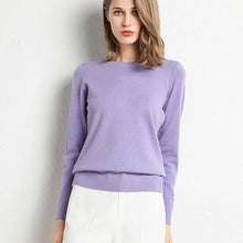 Load image into Gallery viewer, 13 Colors Sweater Women Pullover O Neck Simple Autumn Winter Knitwear Yellow Camel Sweaters Korean Casual Office Jumper CR-JM001