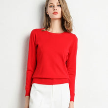 Load image into Gallery viewer, 13 Colors Sweater Women Pullover O Neck Simple Autumn Winter Knitwear Yellow Camel Sweaters Korean Casual Office Jumper CR-JM001