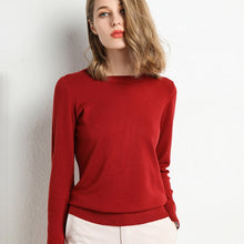 Load image into Gallery viewer, 13 Colors Sweater Women Pullover O Neck Simple Autumn Winter Knitwear Yellow Camel Sweaters Korean Casual Office Jumper CR-JM001