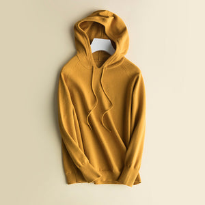 Autumn and winter age-reducing sweater women's hooded sweater women's sweater hoodies loose base large size coat