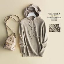 Load image into Gallery viewer, Autumn and winter age-reducing sweater women&#39;s hooded sweater women&#39;s sweater hoodies loose base large size coat