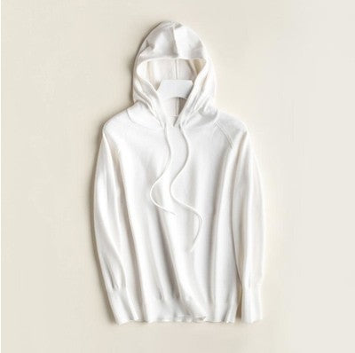 Autumn and winter age-reducing sweater women's hooded sweater women's sweater hoodies loose base large size coat