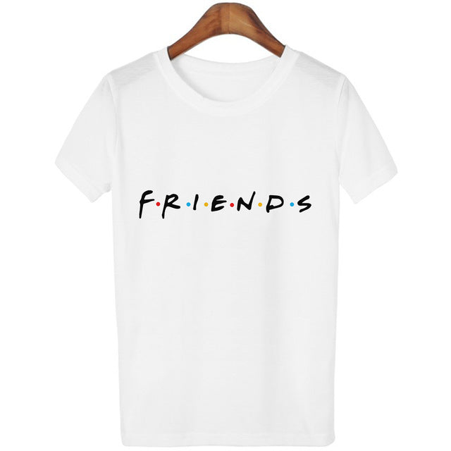 FRIENDS Letter Blouses & Shirts Women Tv Black Casual Funny Tops 2019 Summer Fashion For Lady Girl S M L XL XXL