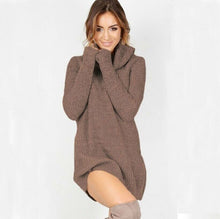 Load image into Gallery viewer, 2017 Women Cowl Neck Loose Long Sleeve Oversize Sweater Turtleneck Casual Sweater