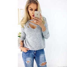 Load image into Gallery viewer, 2019 Autumn Loose Sweater Women Winter Knitted Sweaters Long Sleeves Women Pullovers Jumper V-neck Female Sweaters Femme Tops